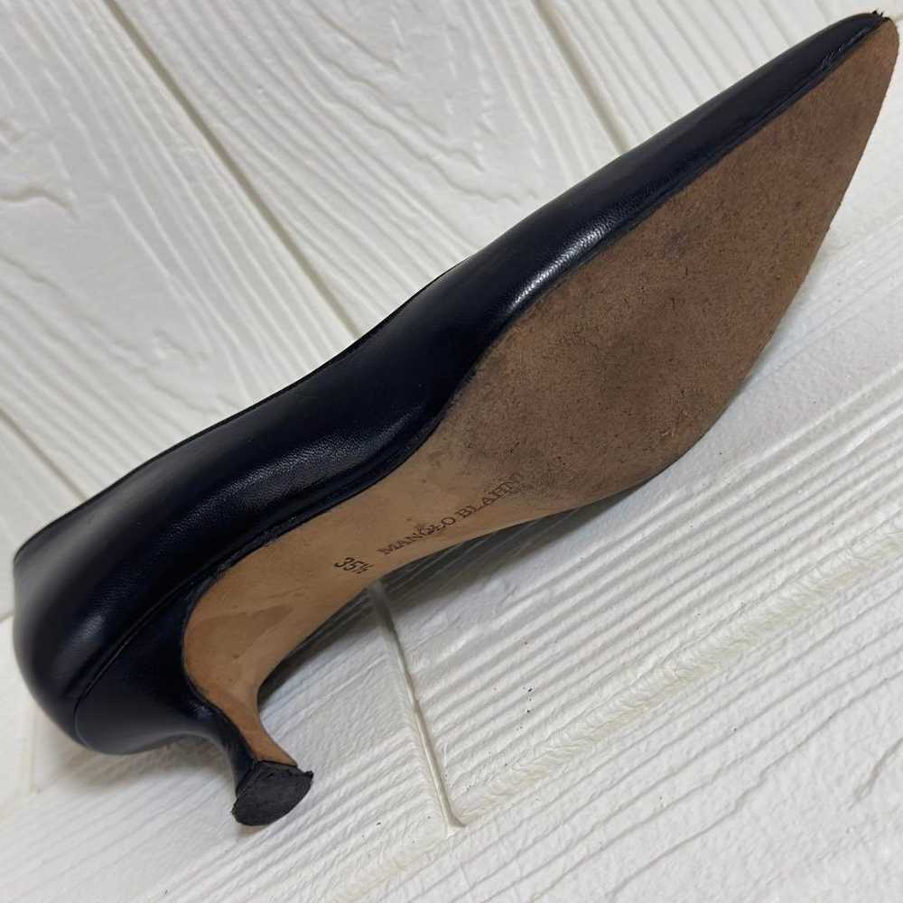 ☆Manolo Blahnik Pumps 35 1/2 Made in Italy Black - image 7