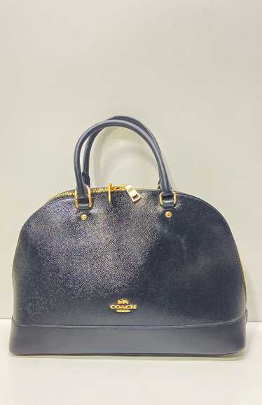 Coach Crossgrain Leather Dome Sierra Satchel Black