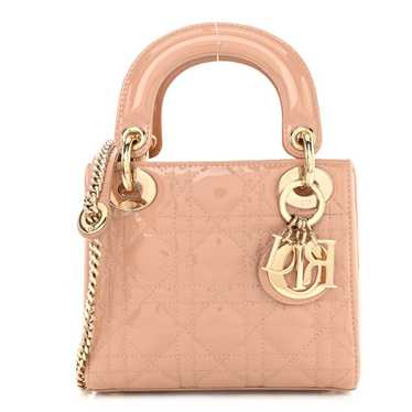 CHRISTIAN DIOR Patent Cannage Mini Lady Dior Ligh… - image 1