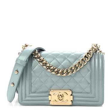 CHANEL Iridescent Glazed Calfskin Quilted Small Bo