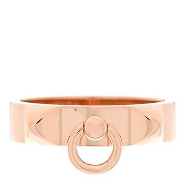 HERMES 18K Rose Gold PM Collier De Chien Ring 56 … - image 1