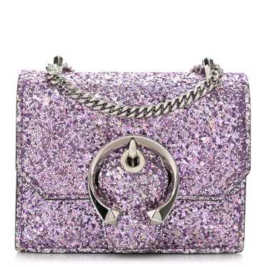 JIMMY CHOO Coarse Glitter Mini Paris Crossbody Pin