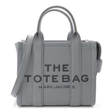 MARC JACOBS Grained Calfskin Mini The Tote Bag Gre