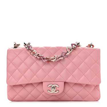 CHANEL Lambskin Medium Heart Valentine Flap Pink - image 1