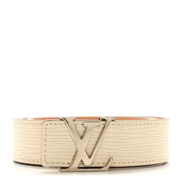 LOUIS VUITTON Epi LV Initiales Belt 85 34 Ivory - image 1