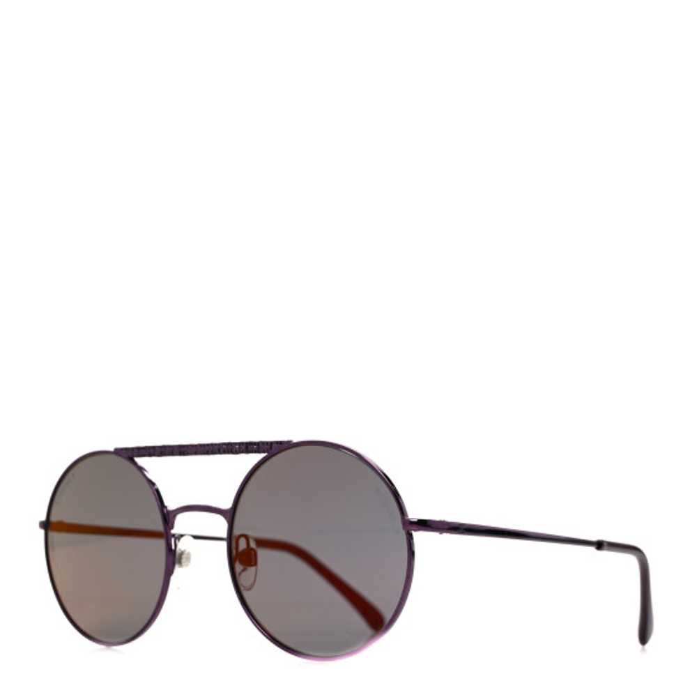 CHANEL Metal Winter Round Sunglasses 4232 Bordeaux - image 1