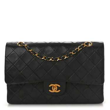 CHANEL Lambskin Quilted Medium Double Flap Black - image 1