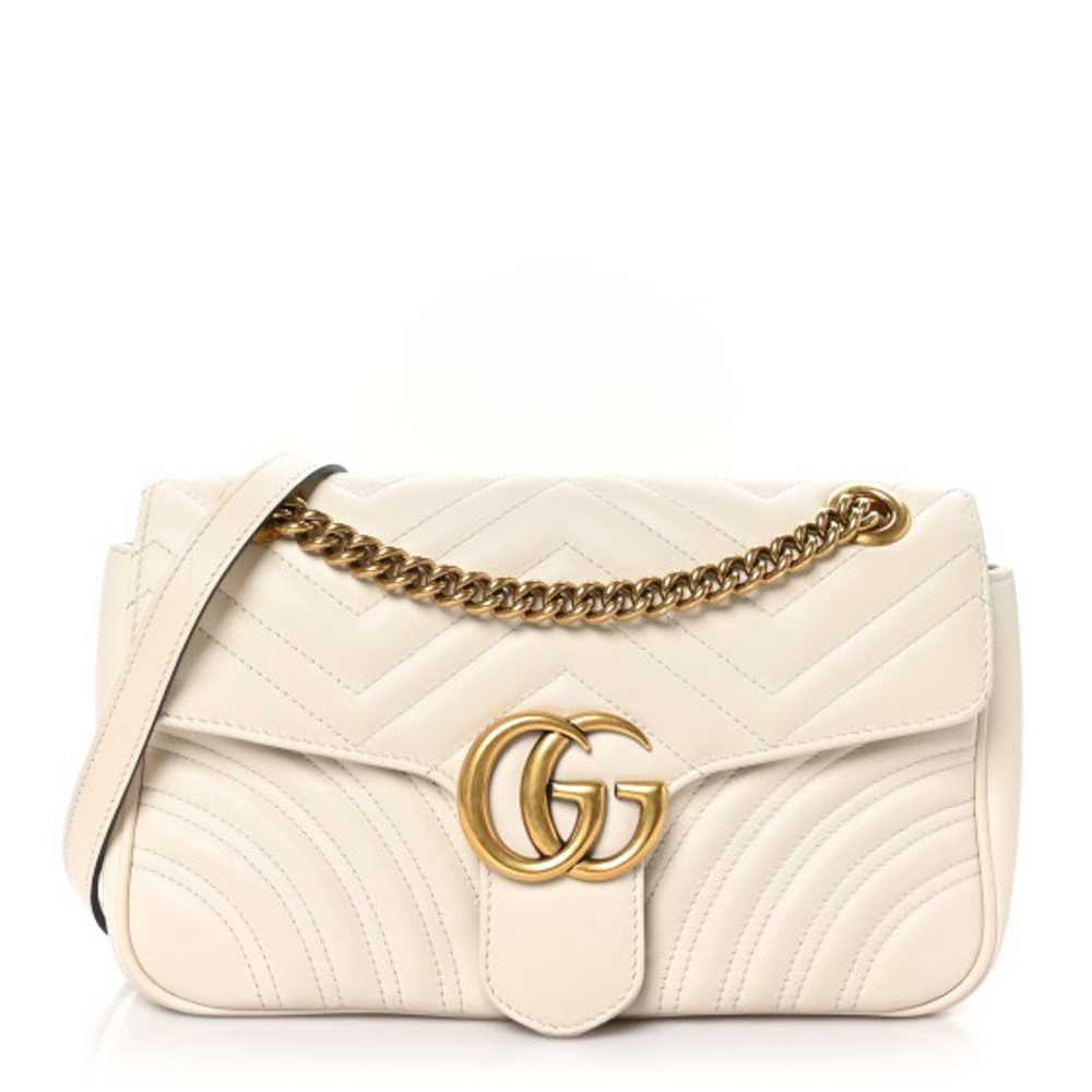 GUCCI Calfskin Matelasse Small GG Marmont Chain S… - image 1