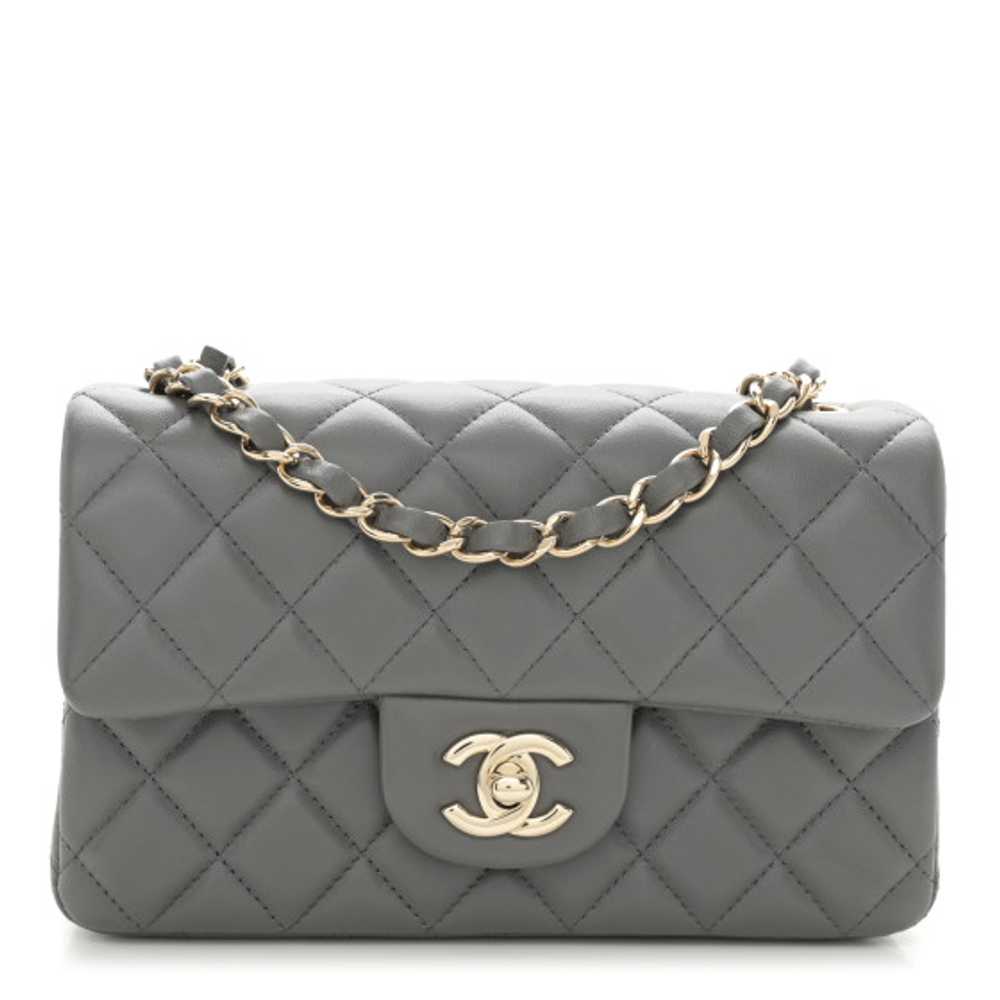 CHANEL Lambskin Quilted Mini Rectangular Flap Dar… - image 1