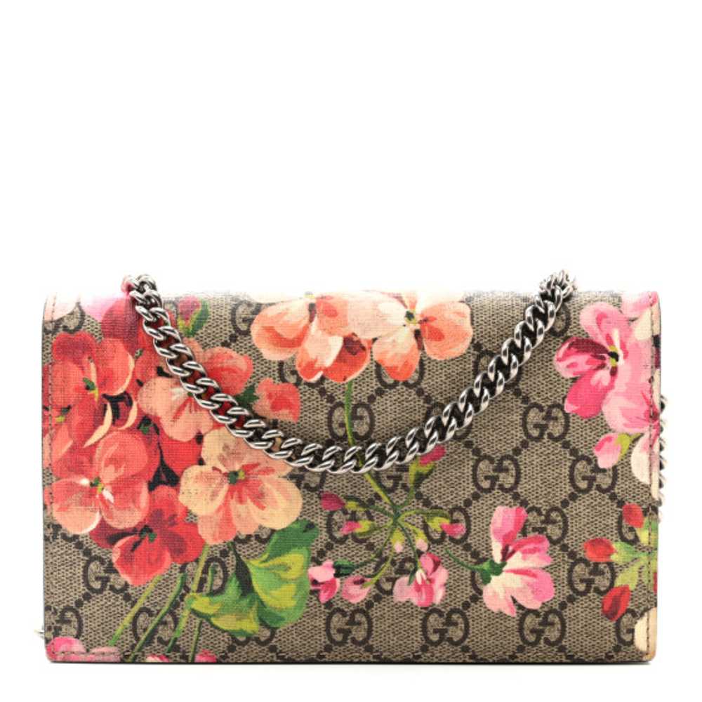 GUCCI GG Supreme Monogram Blooms Chain Wallet Bei… - image 1