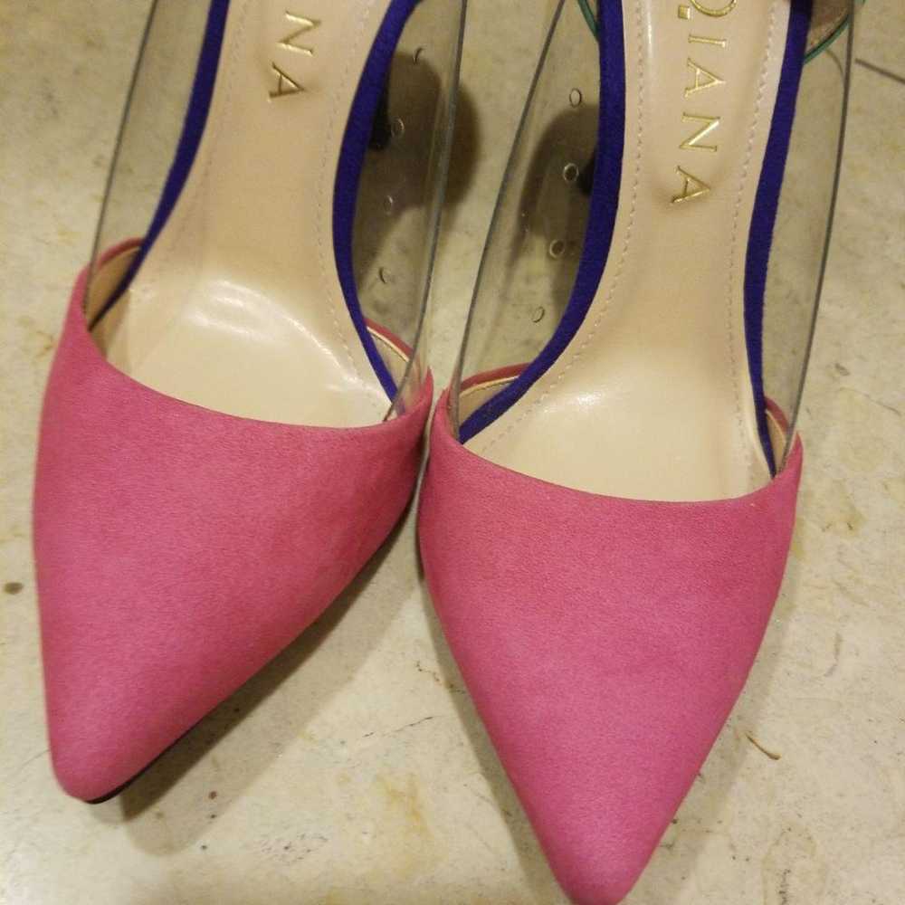 【Excellent condition】DIANA Rare Pumps Pink x Green - image 2