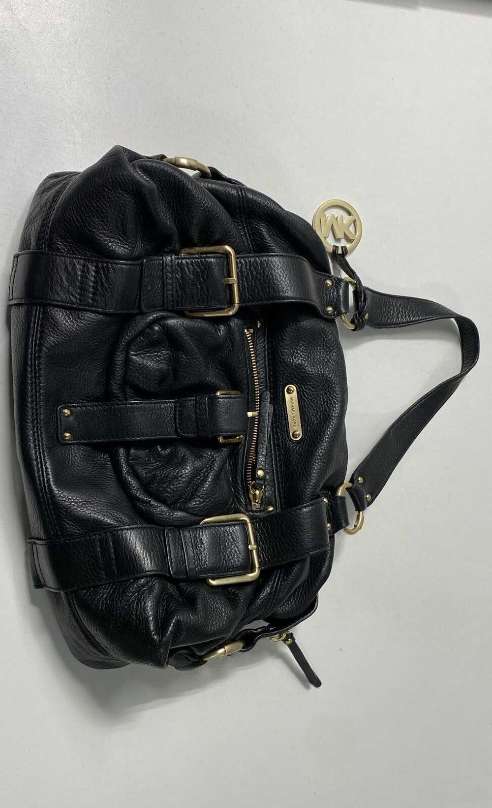 Michael Kors Bedford Black Leather Satchel Bag - image 1