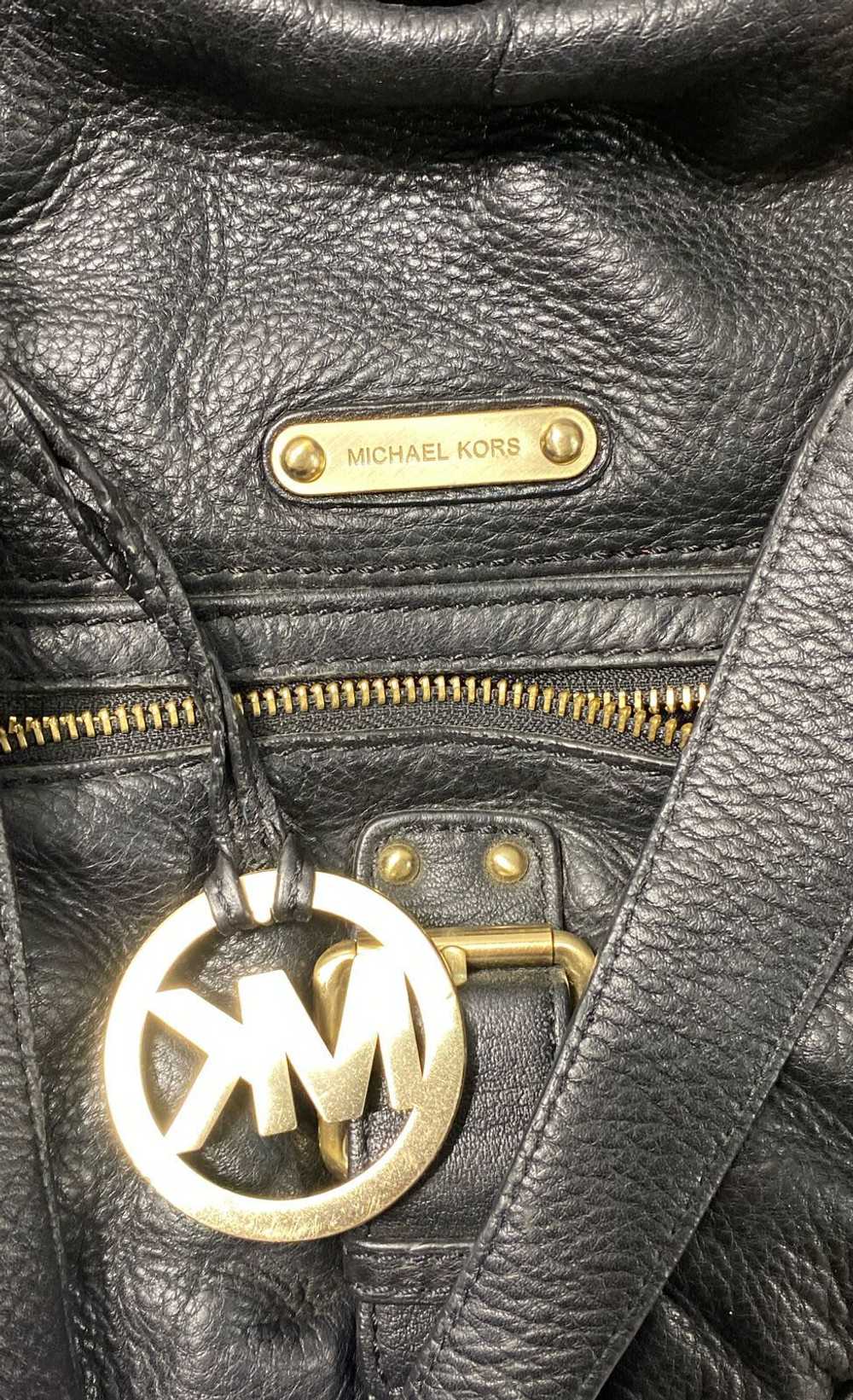 Michael Kors Bedford Black Leather Satchel Bag - image 5