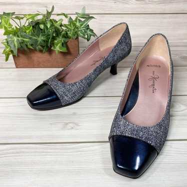 872【Excellent Condition】Ginza Kanematsu Pumps Navy