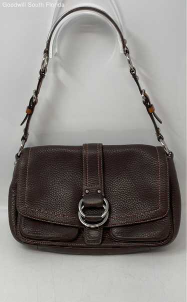 Coach Womens Chelsea E063-8A41 Brown Leather Shoul