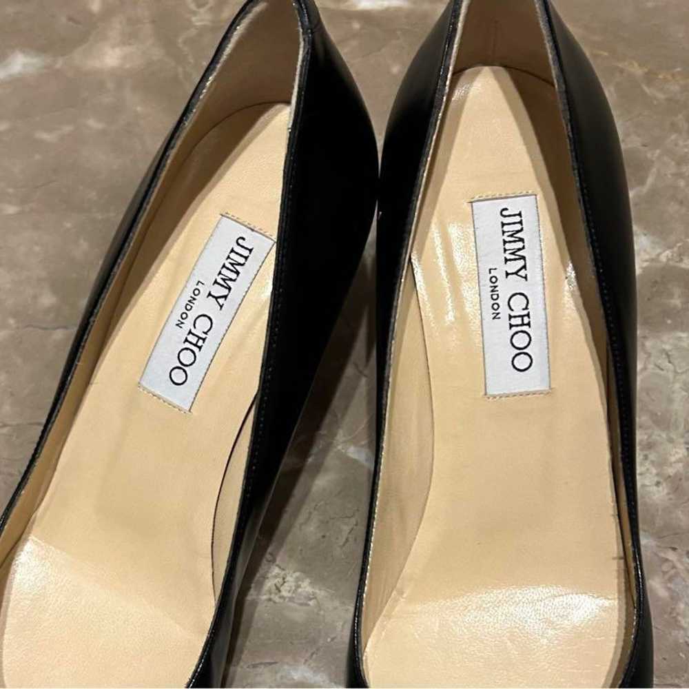 Jimmy Choo Round Toe Black Pumps 40 - image 2