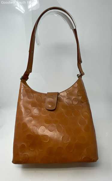 I Santi Womens Brown Genuine Leather Embossed Shou