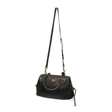 GUCCI/Cross Body Bag/Monogram/Leather/BLK/GG EMBO… - image 1