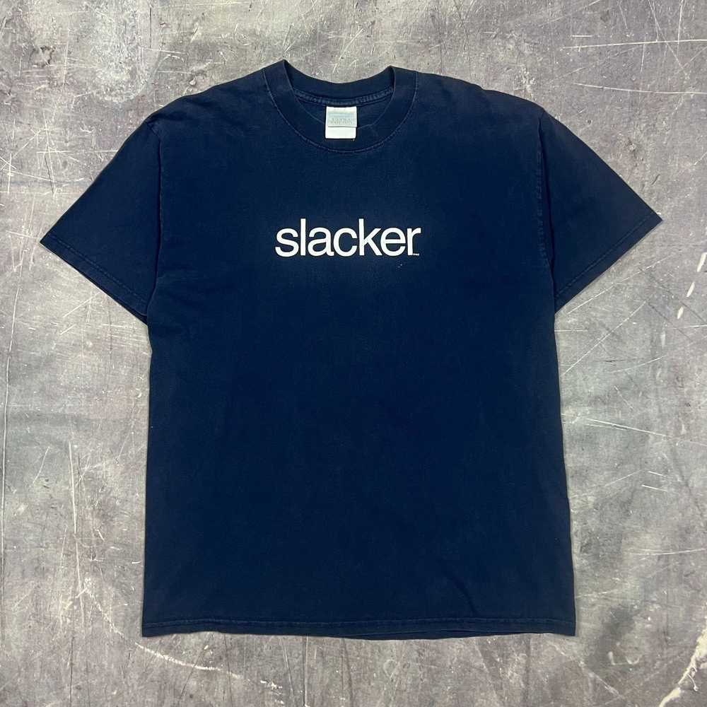 Gildan × Streetwear × Vintage 90s Navy Blue Slack… - image 1