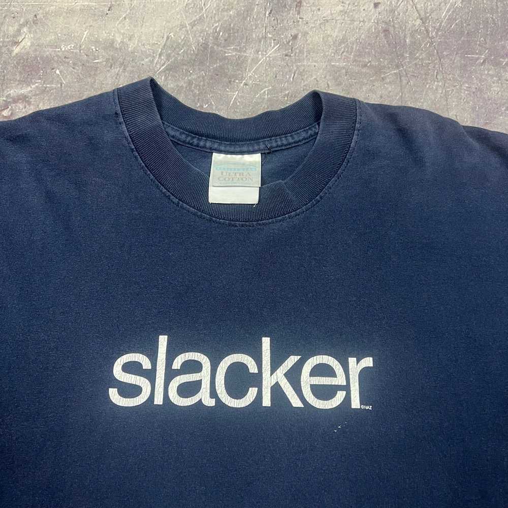 Gildan × Streetwear × Vintage 90s Navy Blue Slack… - image 2