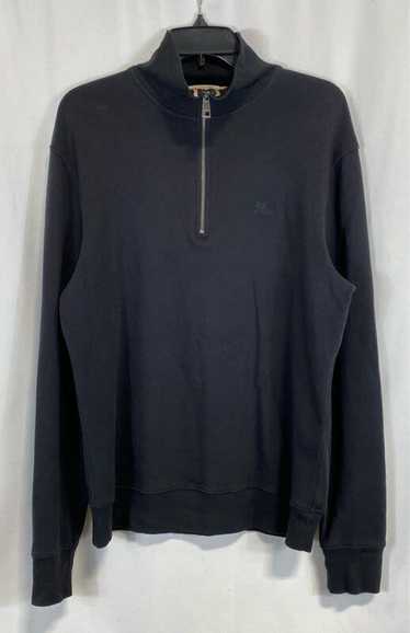 Burberry Black Quarter Zip Sweater - Size Medium