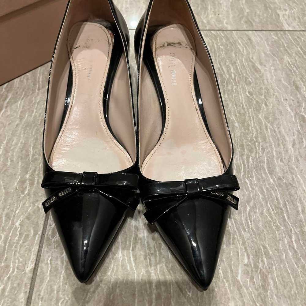 Miu Miu Black Patent Leather Pumps 37.5 - image 1