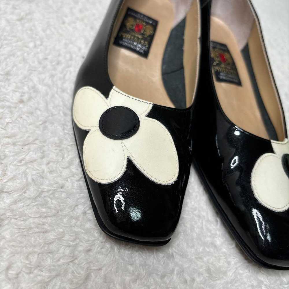 Rare MIHAMA Pumps with Box Black White 25cm - image 3