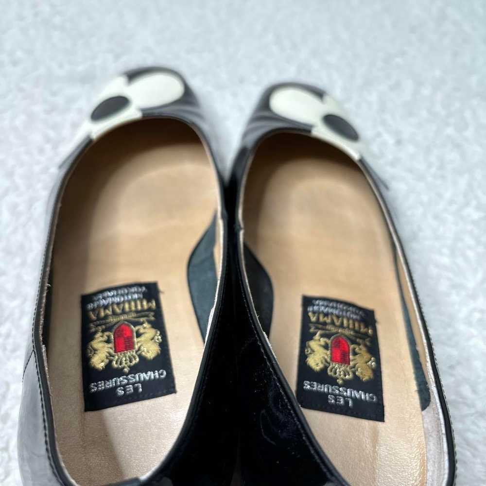 Rare MIHAMA Pumps with Box Black White 25cm - image 6