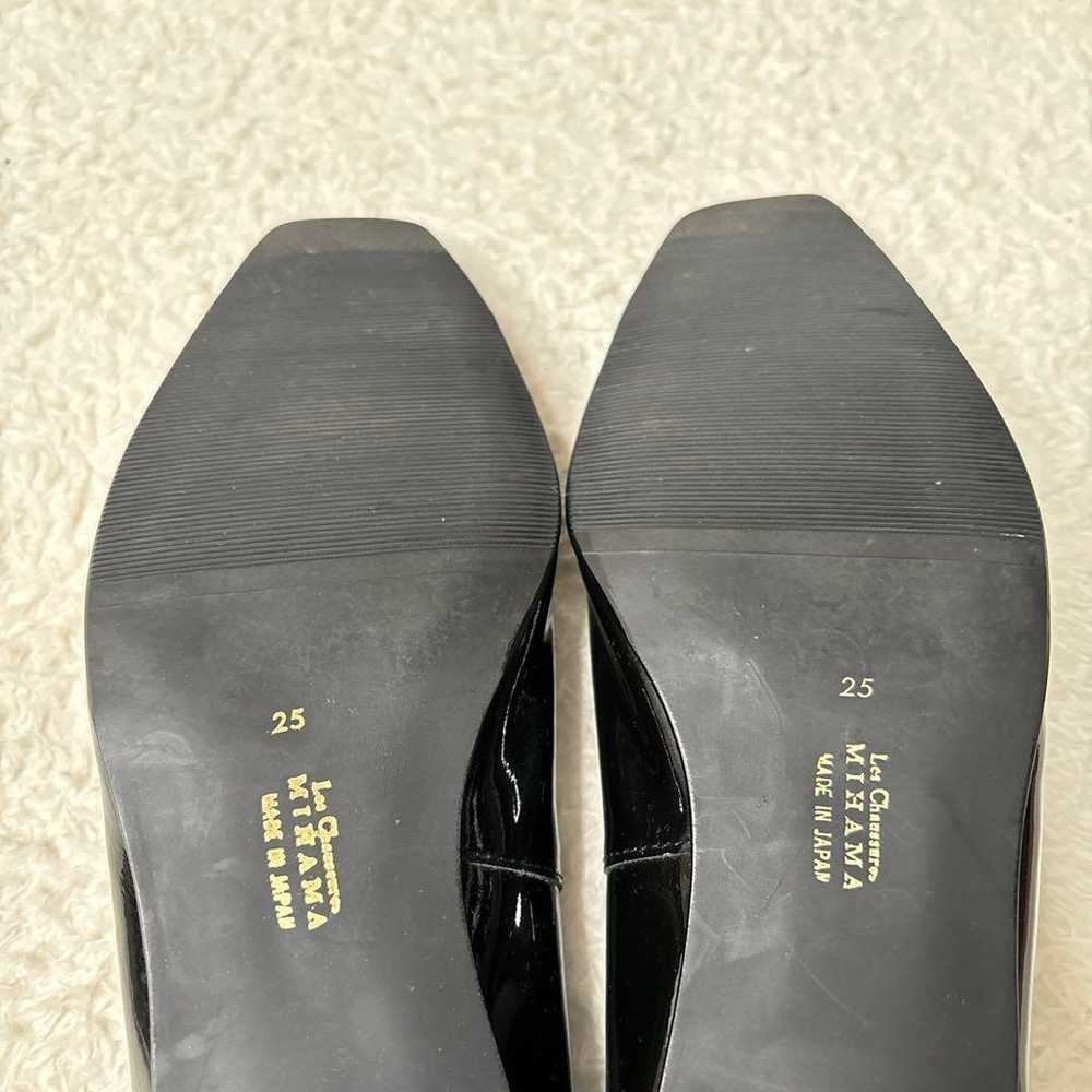 Rare MIHAMA Pumps with Box Black White 25cm - image 8