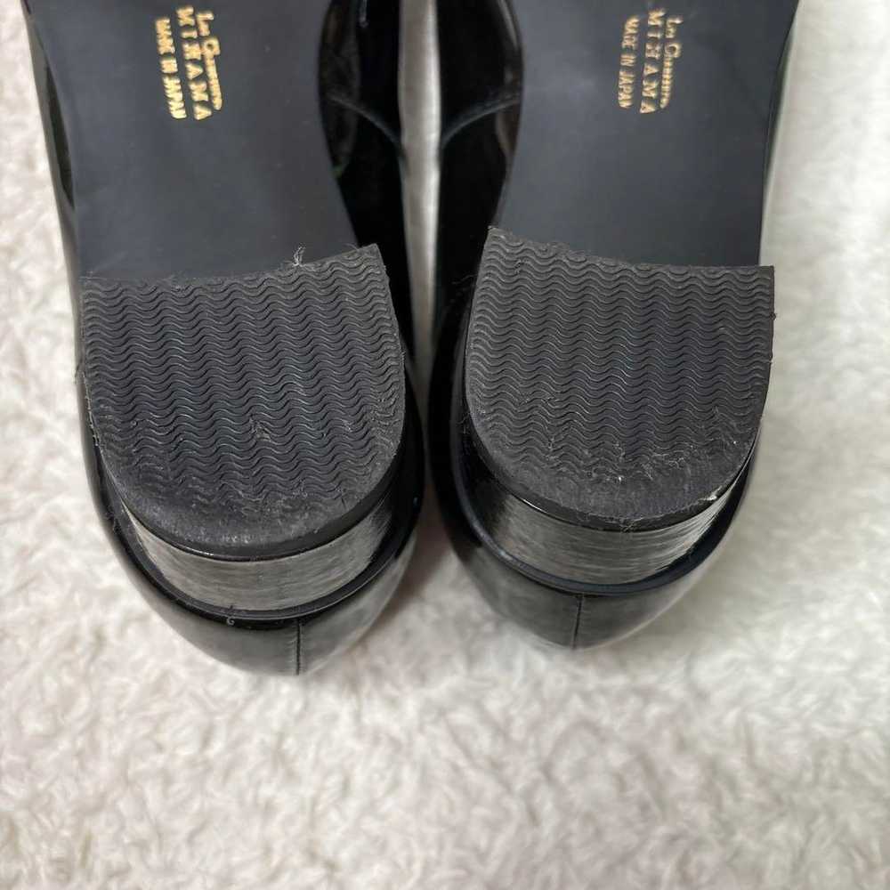 Rare MIHAMA Pumps with Box Black White 25cm - image 9