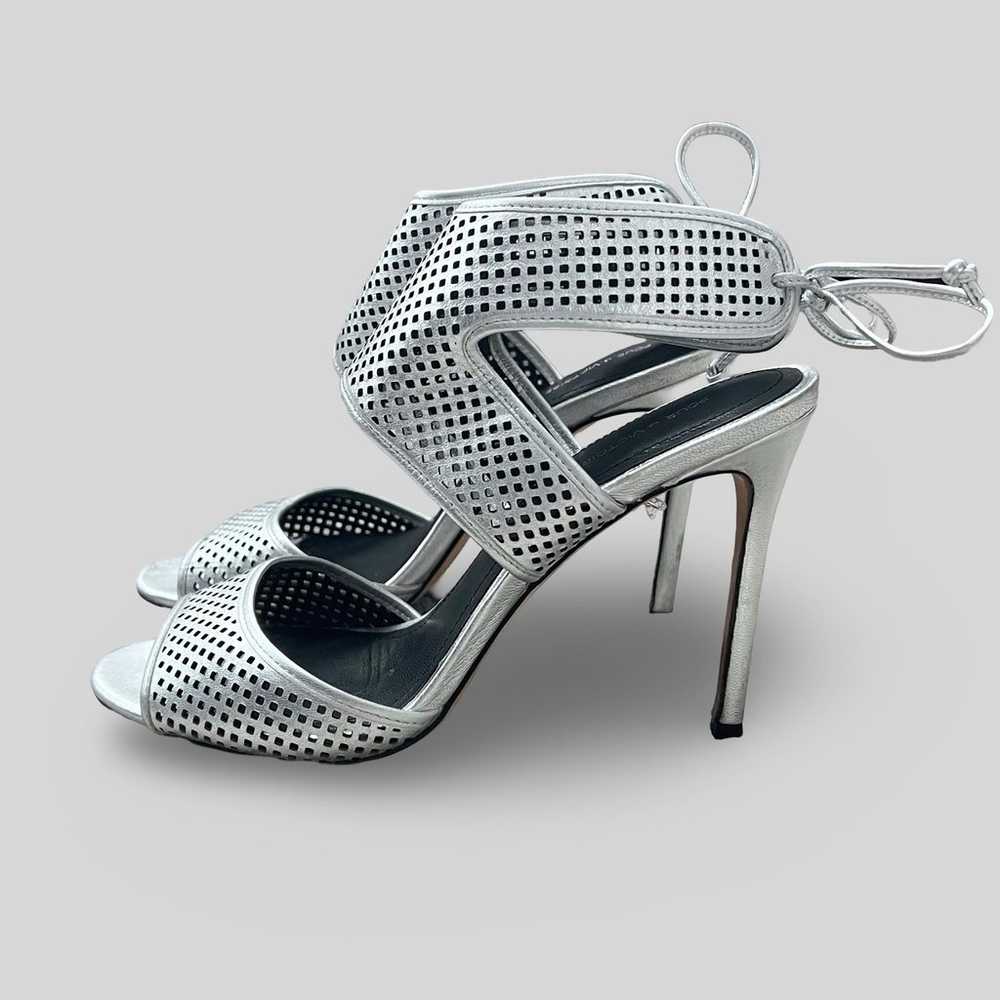 Pour la Victoire Perforated Silver Heels - image 4