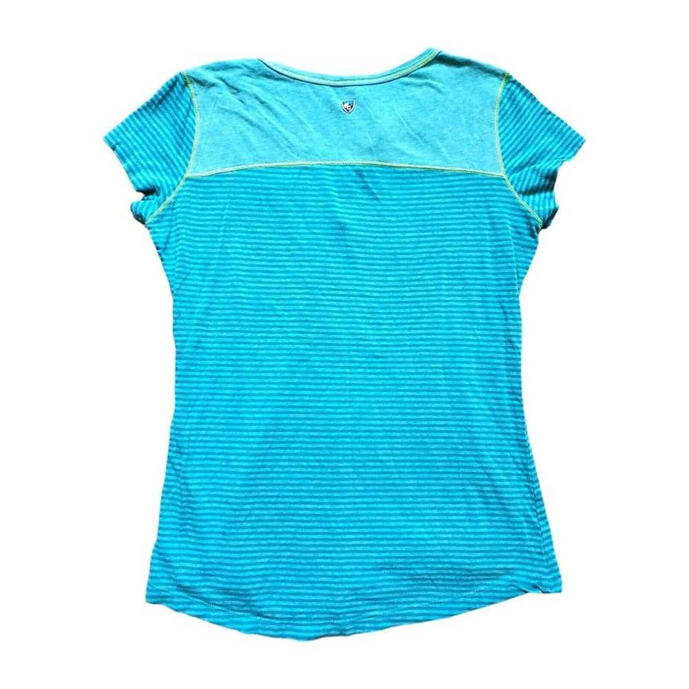 Kuhl Tee Shirt Outdoor Hiking Blue Stripe Stretch… - image 2