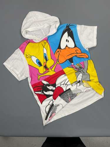 SO FUN!! 1993 LOONEY TUNES MESH SLEEVE & HOODED TO