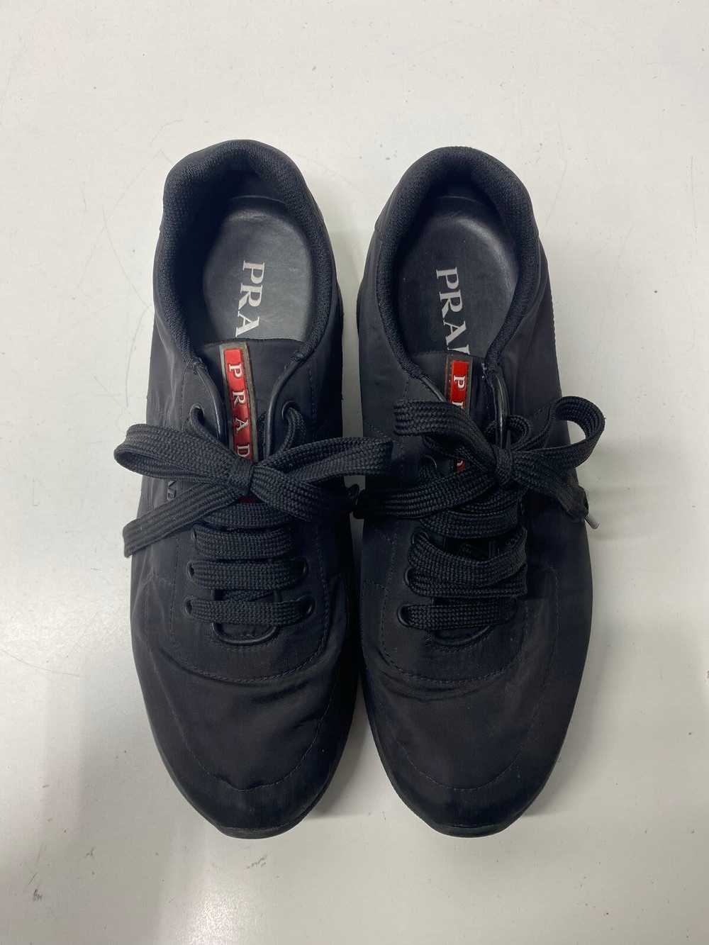 AUTHENTIC Prada Linea Rossa Black Shoes Sz 6.5 - image 7