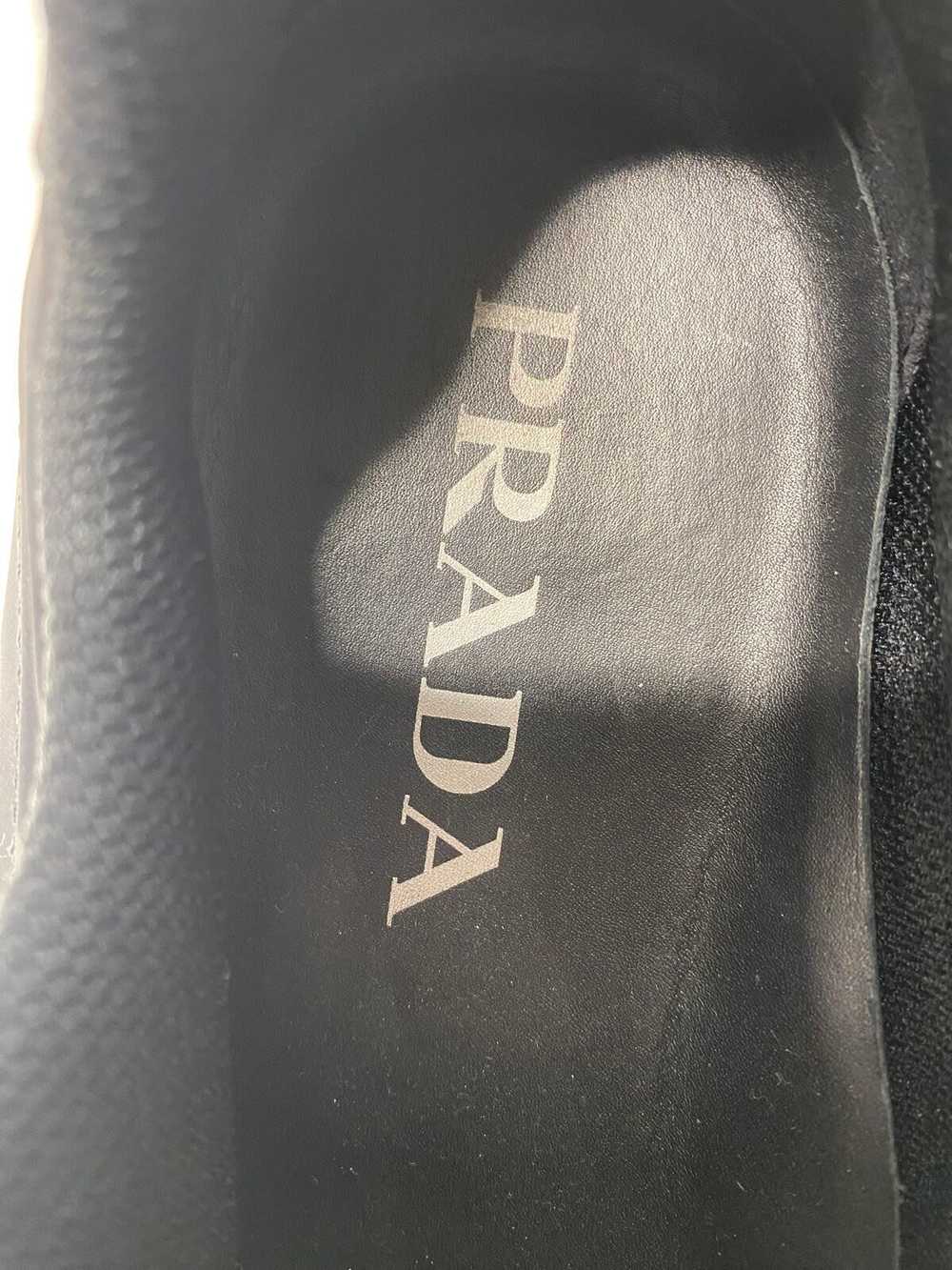 AUTHENTIC Prada Linea Rossa Black Shoes Sz 6.5 - image 8