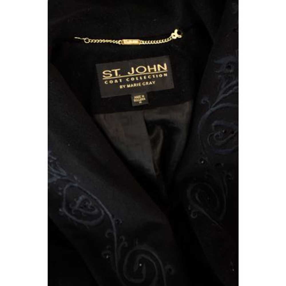 St. John Coats Opera Coat w/ Crystals & Embroider… - image 10