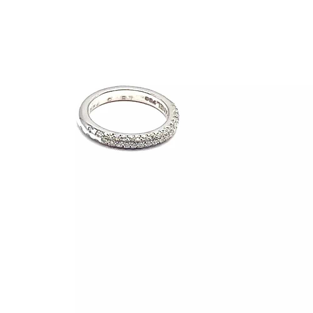 Authentic! Chanel 18k White Gold Diamond Band Ring - image 2