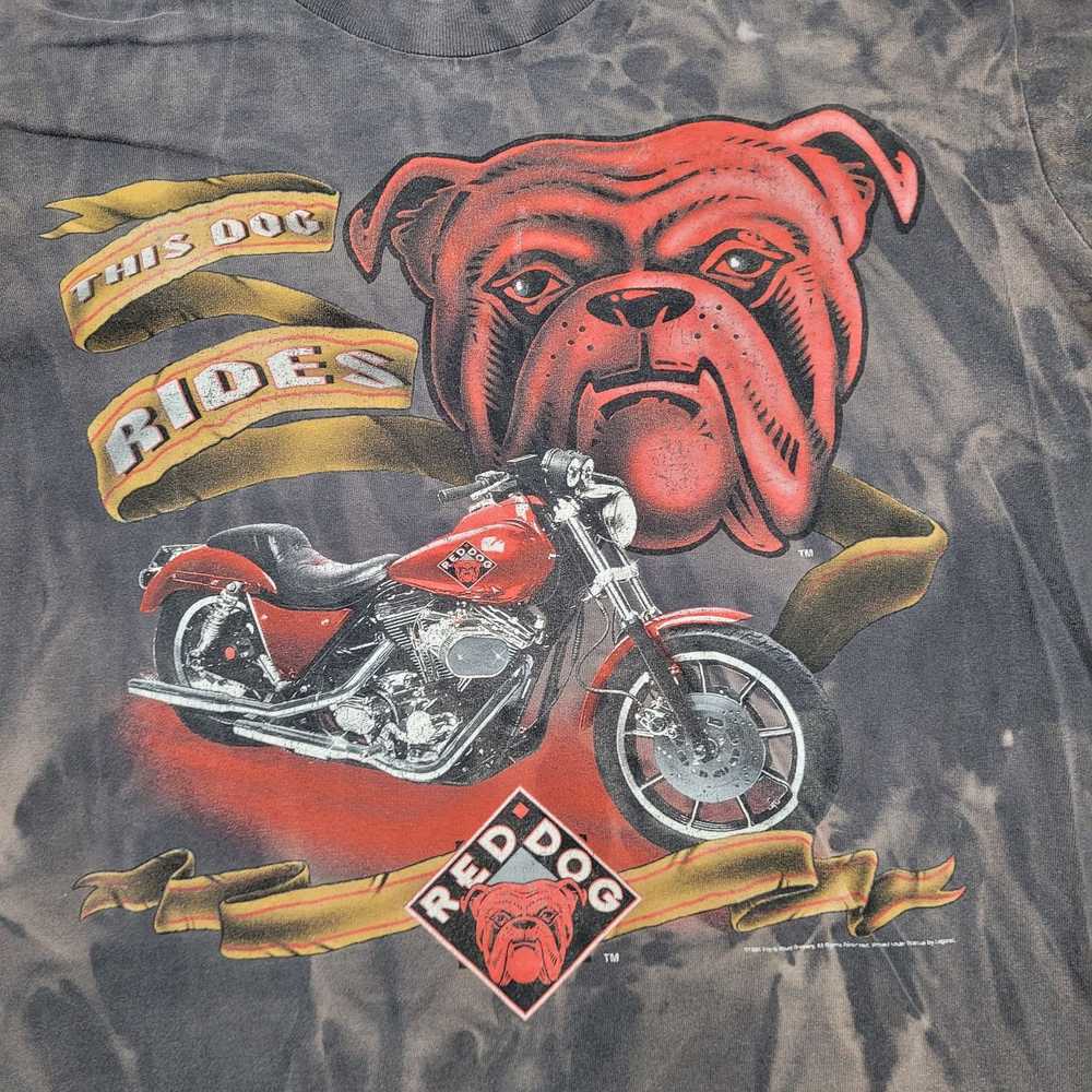 Other Vintage 1995 Red-Dog Biker Shirt Large 21x2… - image 12