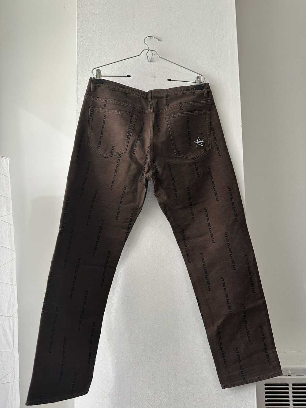 Supreme Jacquard Blackstar Allover Logo Jeans - image 2