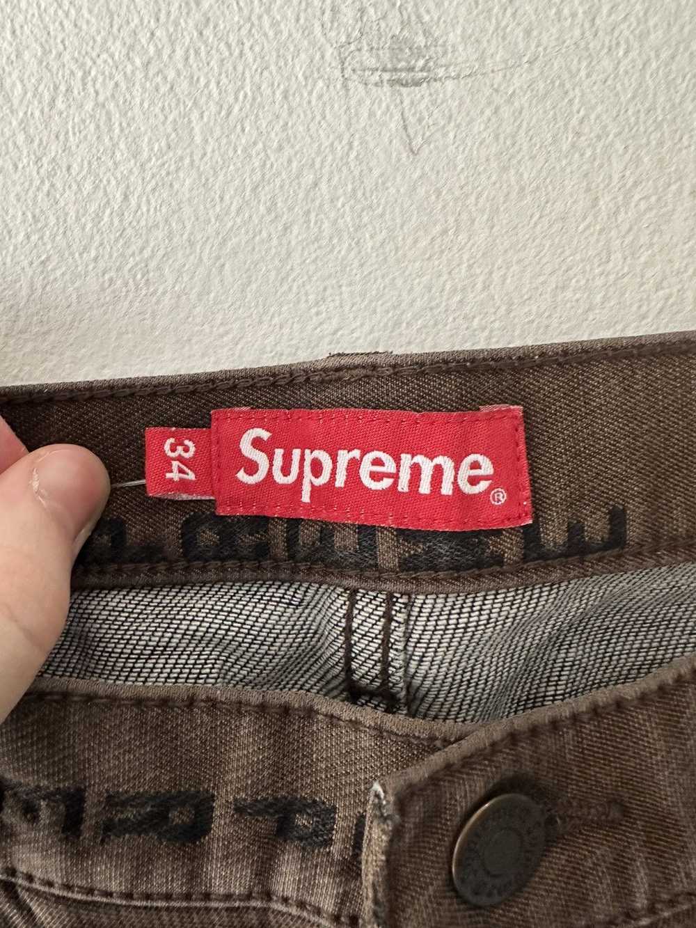 Supreme Jacquard Blackstar Allover Logo Jeans - image 3