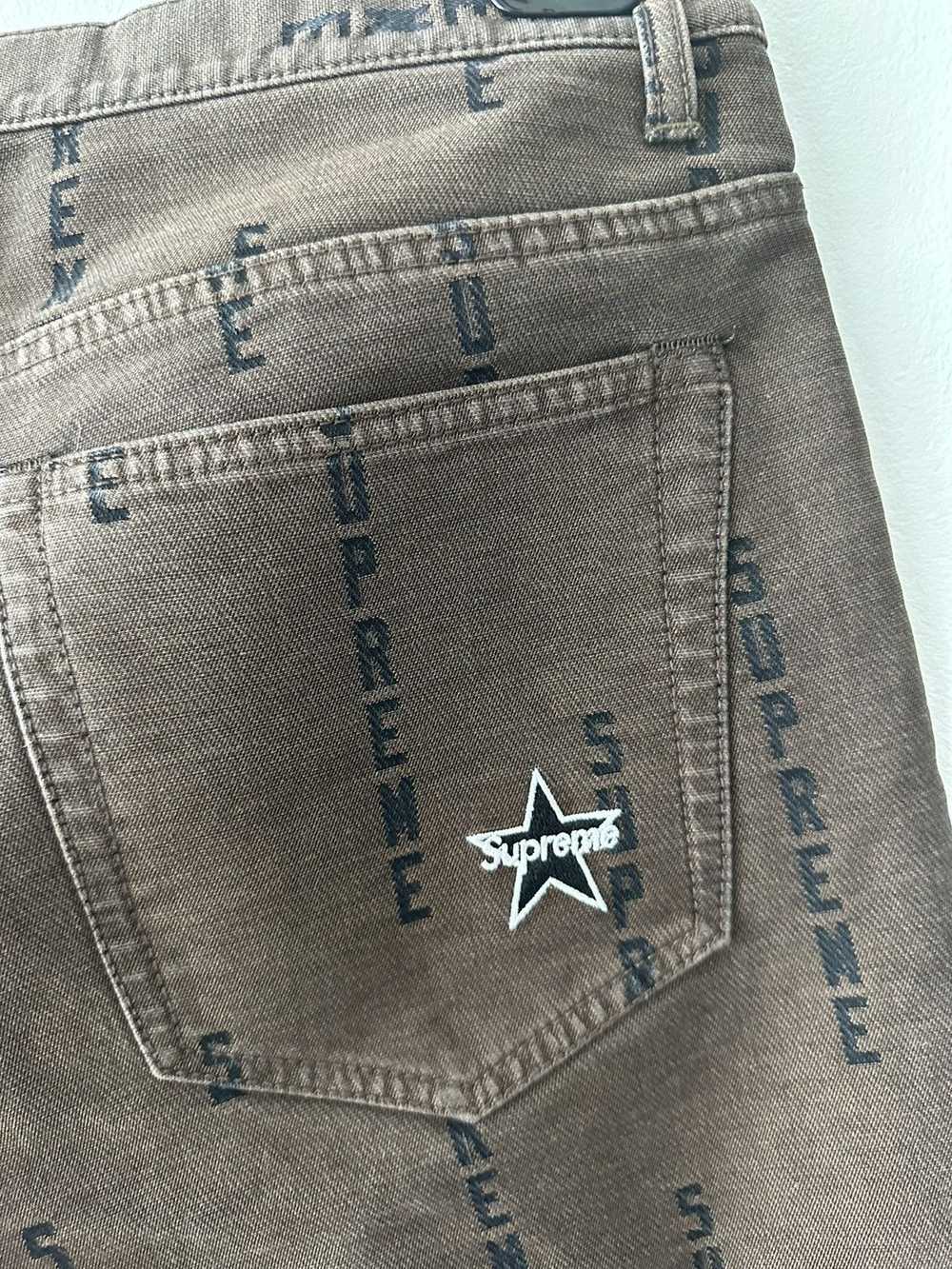 Supreme Jacquard Blackstar Allover Logo Jeans - image 5