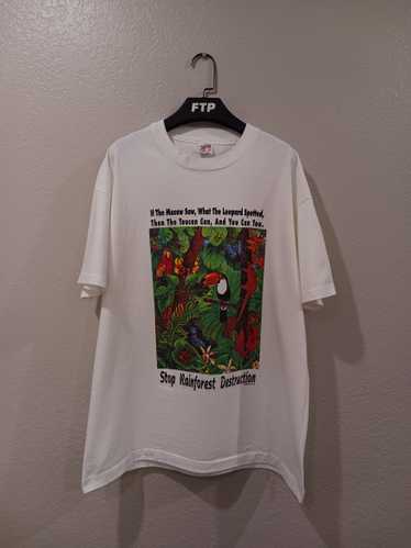 Anvil × Vintage Human-I-Tees "Stop Rainforest Dest