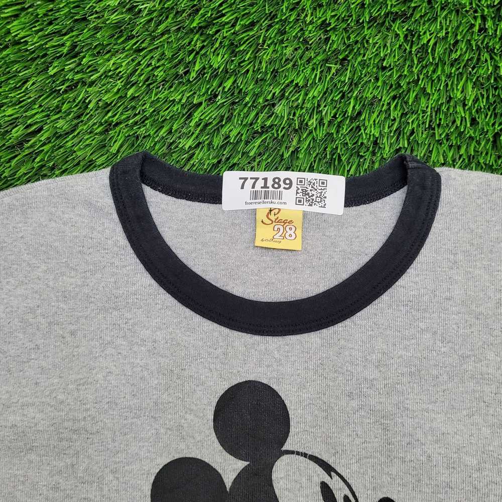 Disney Vintage 90s Mickey-Mouse Ringer Shirt Wome… - image 9