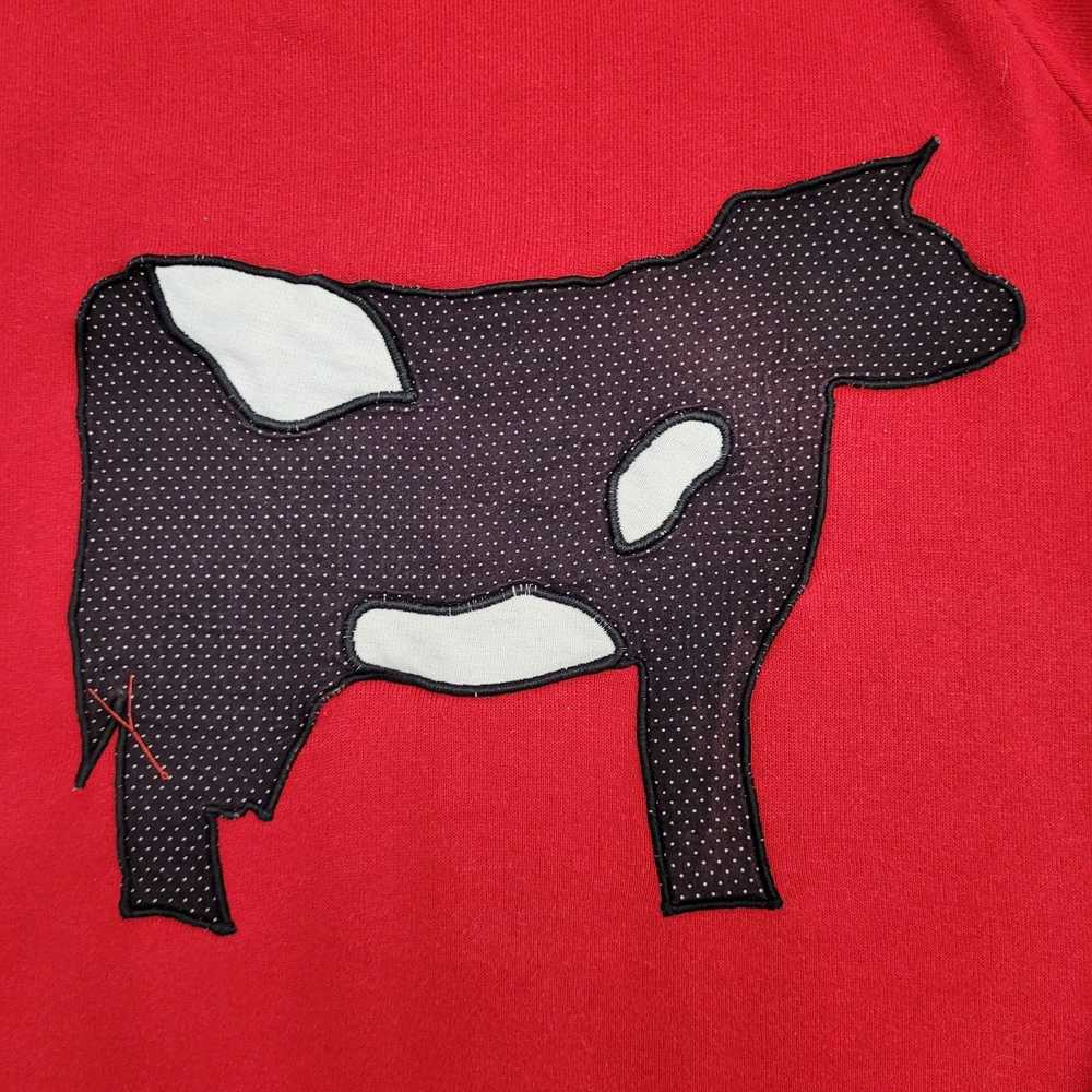 Jerzees Vintage 80s Cow Sweatshirt Womens M/L 20x… - image 11