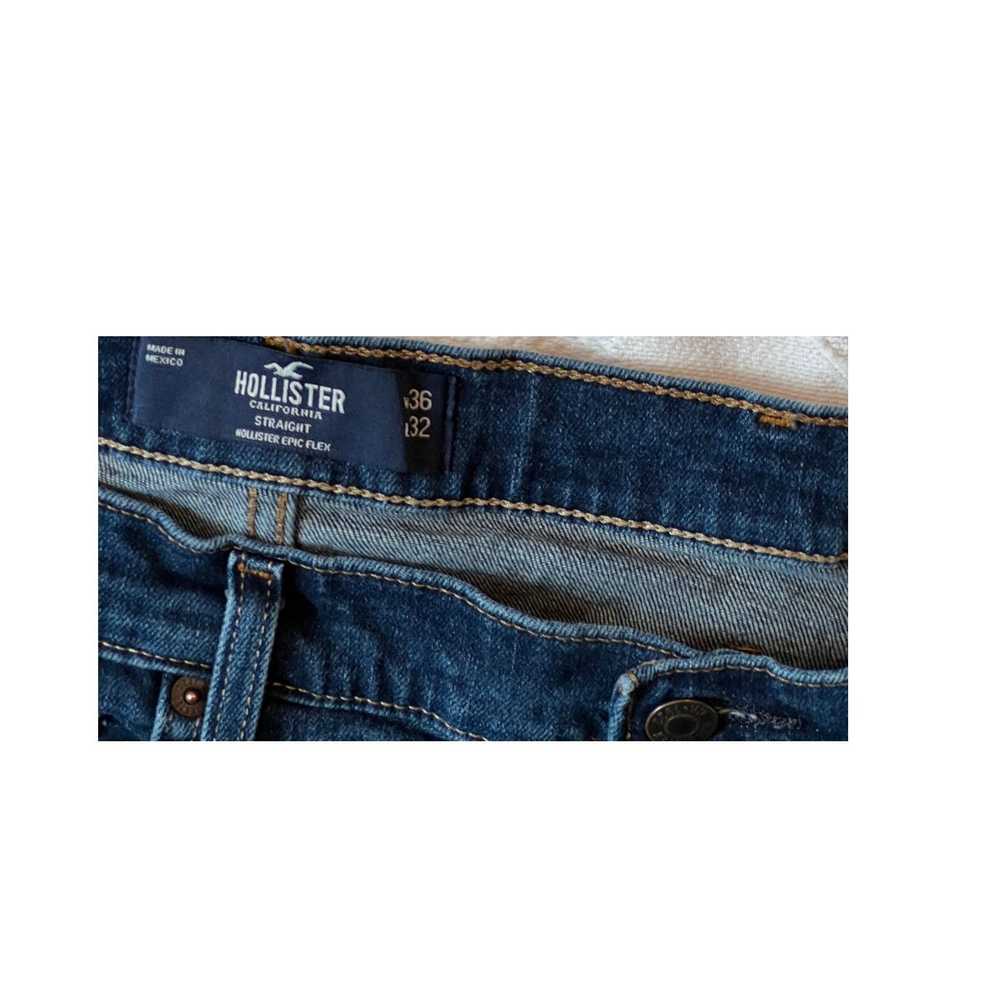 Hollister Hollister Straight Blue Jeans 36x32 - image 5