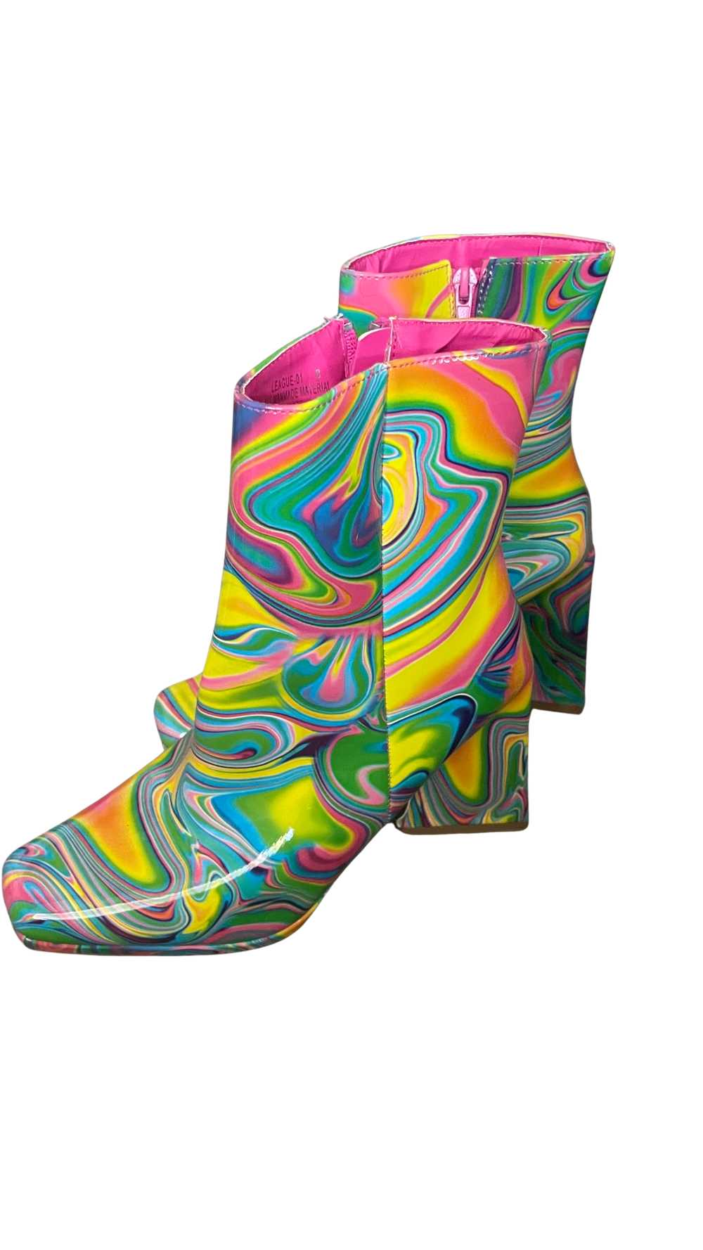 Freedom Rave Wear Rainbow Swirl Boots - image 2