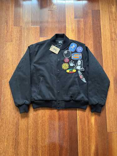 Stussy 💚 Stussy Embroidered Souvenir Jacket Black