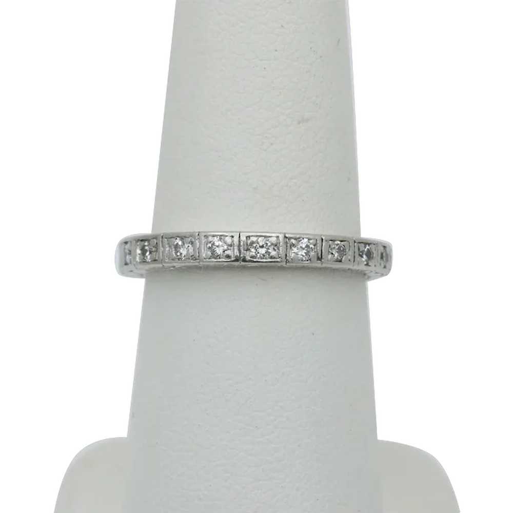 Antique Art Deco Platinum and Diamond Eternity Ba… - image 1