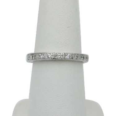 Antique Art Deco Platinum and Diamond Eternity Ba… - image 1