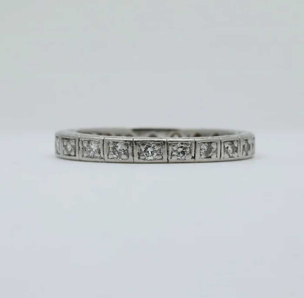 Antique Art Deco Platinum and Diamond Eternity Ba… - image 3